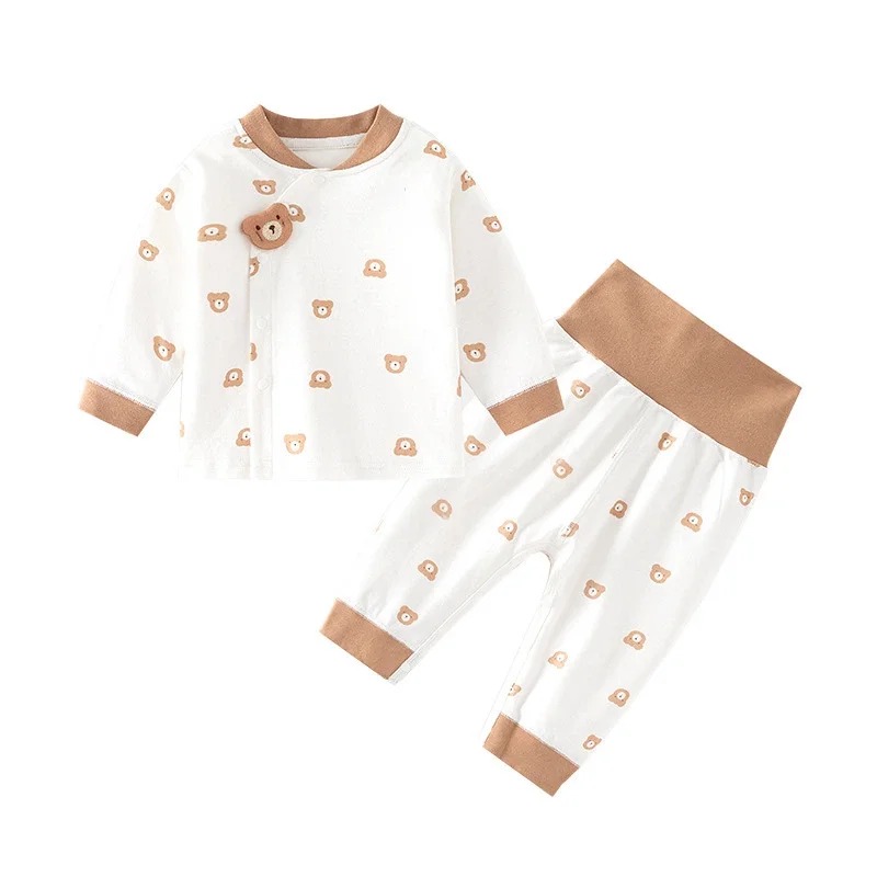 High Quality Customized Baby Thermal Underwear Pajamas Set Home Baby Cotton Underwear Set