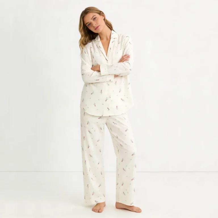 High-Quality-Floral-Printing-Suave-Breathable-Womens-Long-sleeve-and-Pants-Pajamas-Set-Cozy-Comfortable-Fabric-for-Home