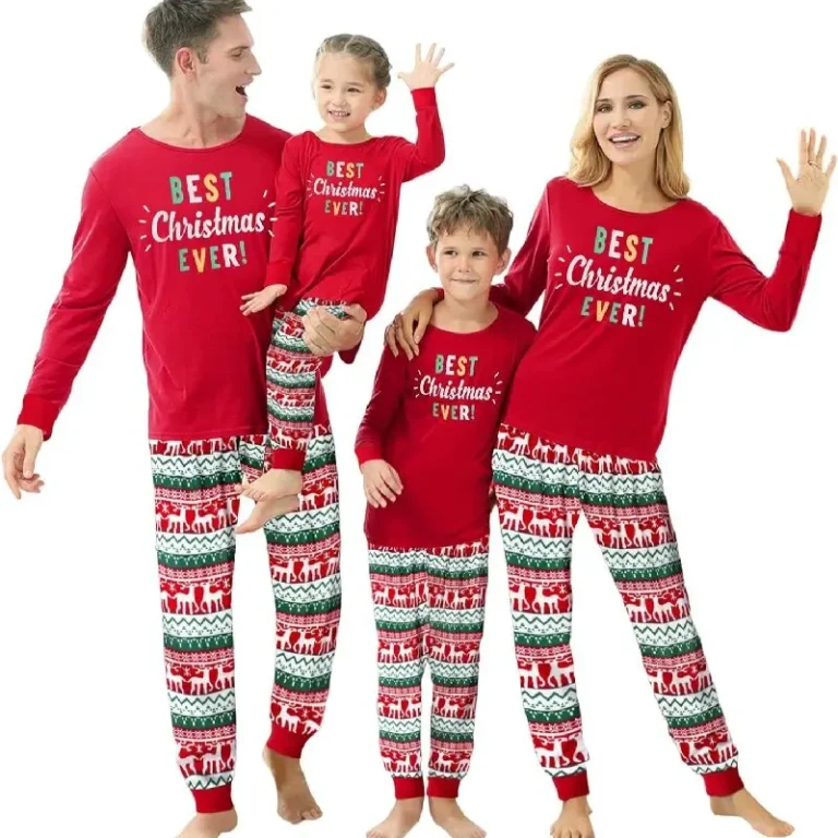 High-Quality-New-Design-Parent-Child-Long-Sleeve-Family-Christmas-Pajamas-Suits-Xmas-Cartoon-Christmas-Pajamas