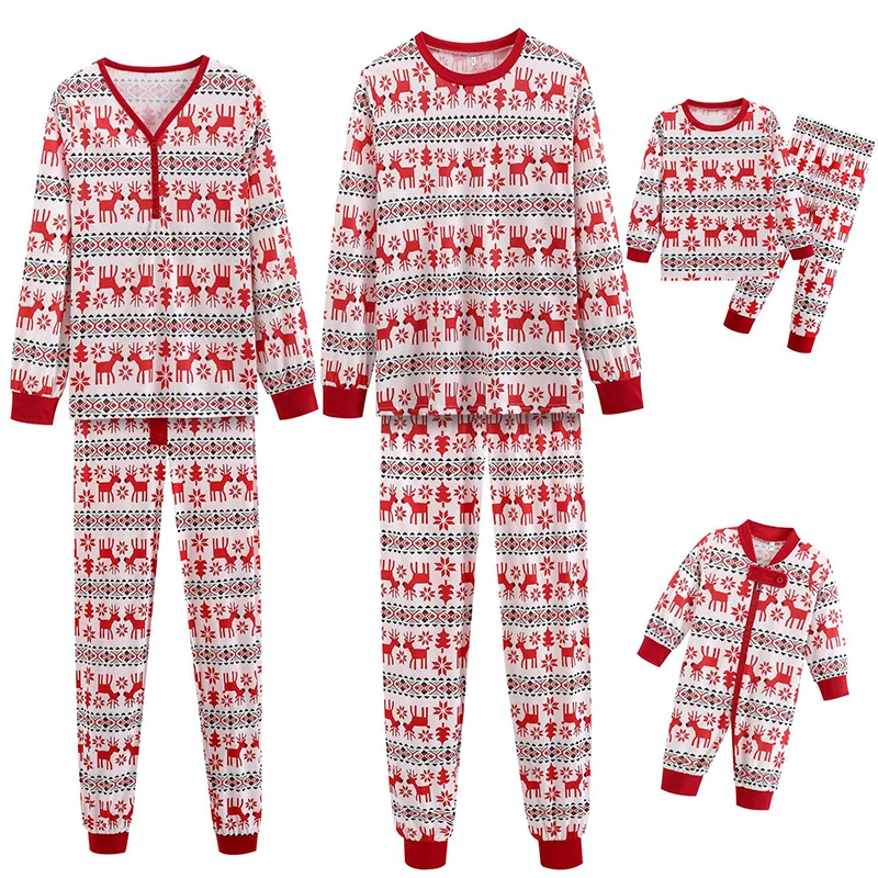 Holiday Men Kids Winter Pajama Set Custom Print Adult for Family Matching Christmas Baby Onesie