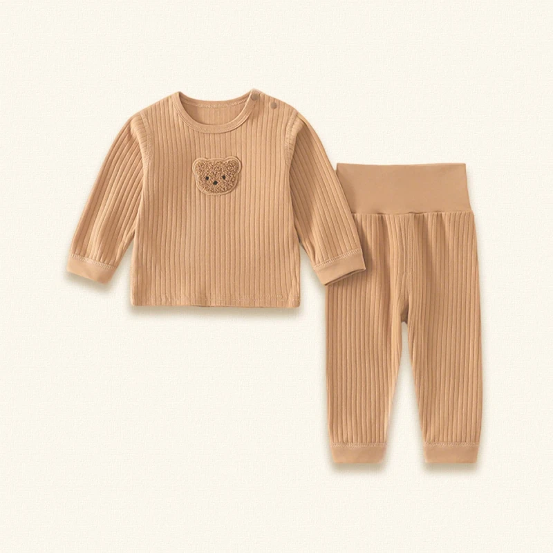 Home Pajamas for Baby Set Cartoon Pattern Split Pants Belly Protection Underwear Cotton for Baby Autumn Clothing Two piece Set