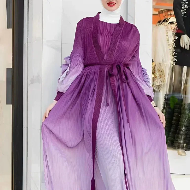 Hot-Style-Pleated-Robe-Womens-Two-piece-Set-Robes-Women-Elegant-Robes-Women-Elegant