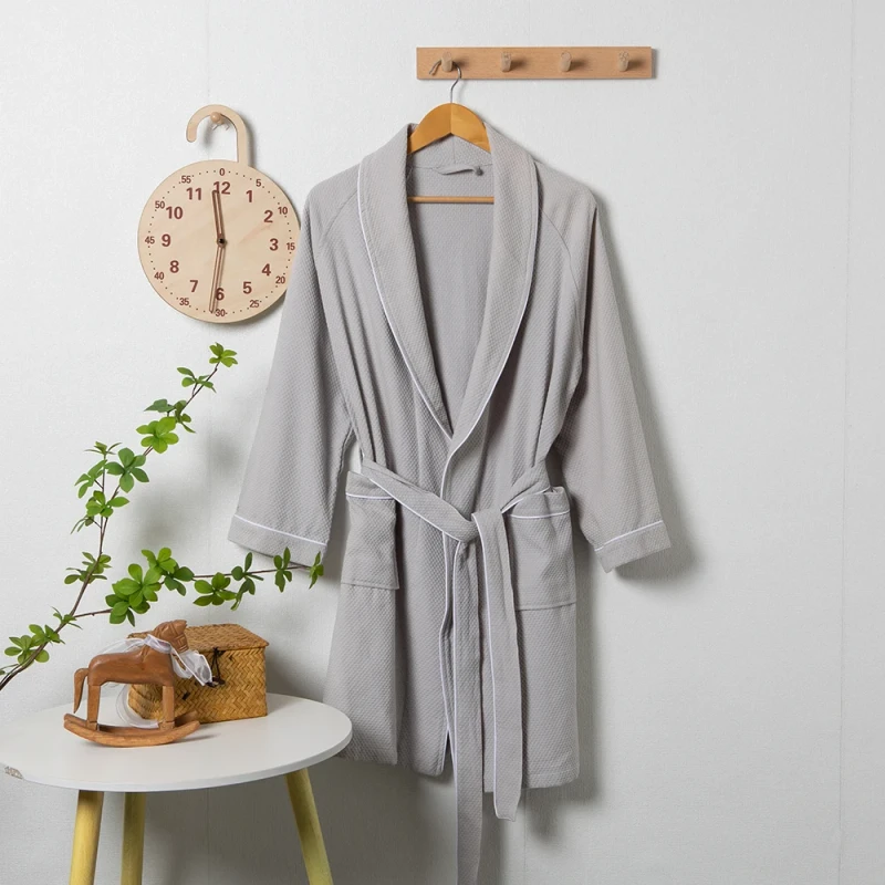 Hotel Cotton Waffle Bathrobes Custom Adult Women Bathrobes