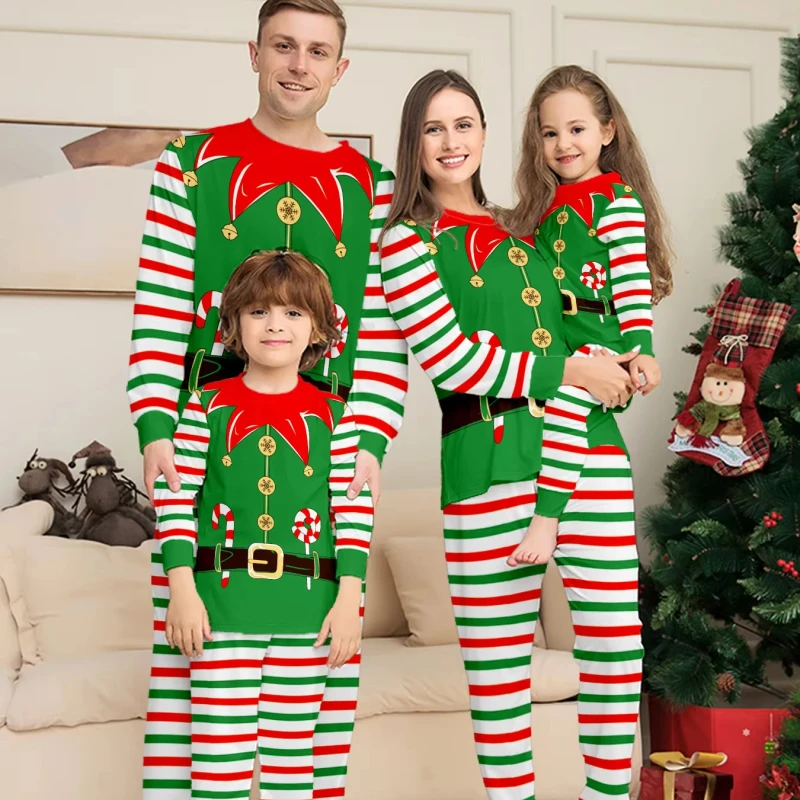 In Stocks Plus Size 4XL Christmas Pyjamas Sets 2 Pcs Long Sleeve Xmas Pjs Matching Christmas Pajamas for Family