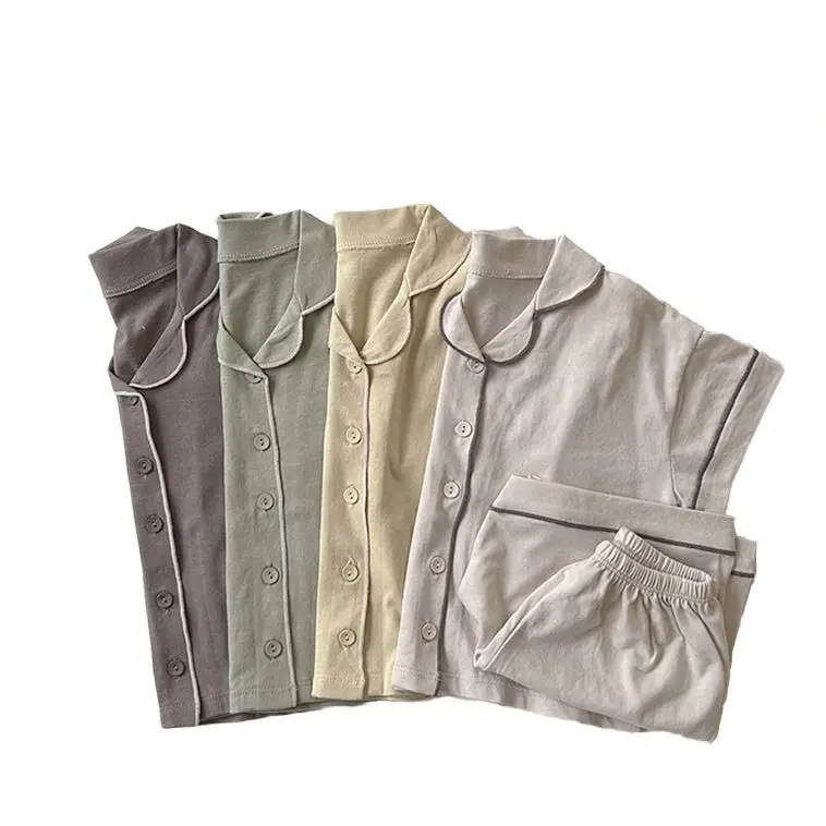 Infant-Home-Clothes-Summer-Cotton-Childrens-Soft-Pajamas-Set-Short-Sleeve-Baby-Pajamas