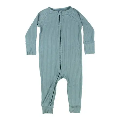 Infant-Printed-Pajamas-Custom-Logo-Newborn-Solid-Color-Romper-Bamboo-Sleeper-Spring-Baby-Clothes