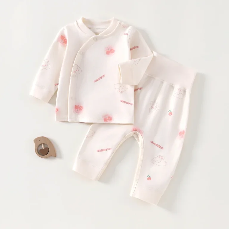 Ka-Ka-Bear-Spring-Baby-2PCS-Cotton-Cartoon-Print-Tops-Hipsters-Pants-Single-Breasted-Full-Sleeve-Soft-Breathable
