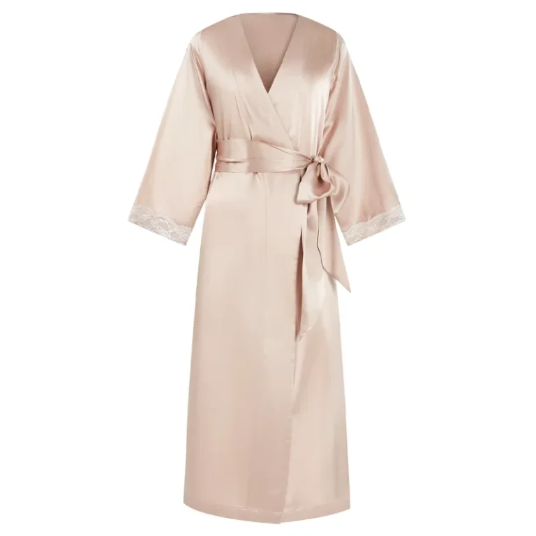 Keep-Cool-Woven-Solid-Color-V-neck-Women-Luxury-Hotel-Wedding-Silk-Robes-for-Adult