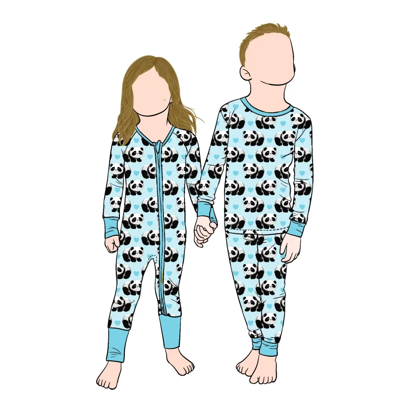 Kid Factory Directly Sale Unisex Bamboo Romper Kids Jumpsuit Pajamas for Toddler Children