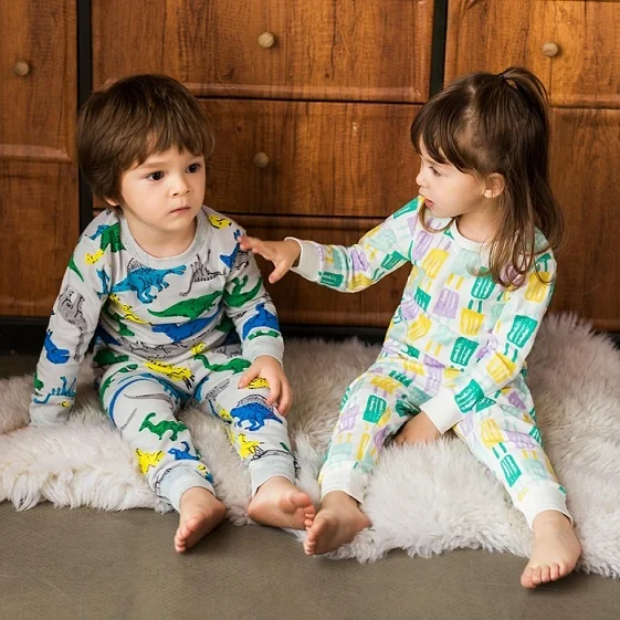 Kid Homewear Printing Cartoon Sleepwear Pajamas for Children Kids 100% Cotton