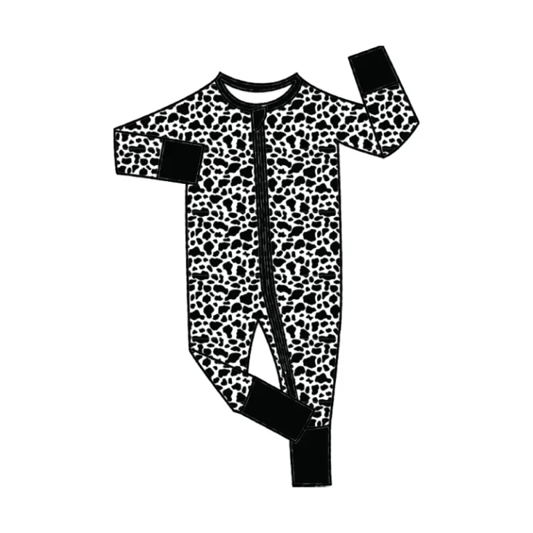 Kids-Bamboo-Jumpsuit-Baby-Pajamas-Baby-Sleeper-Toddler-Bodysuits-Double-Zipper-Romper