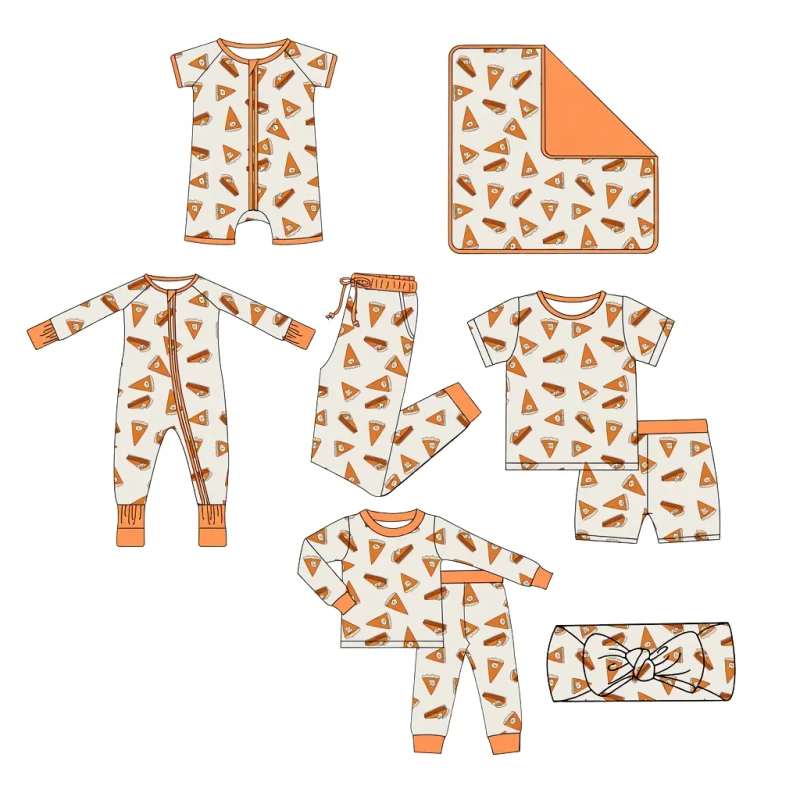 Kids Bamboo Pajamas for Girls Soft Bamboo Baby Bodysuit Newborn Baby Clothes Set 0-3 Months RTS