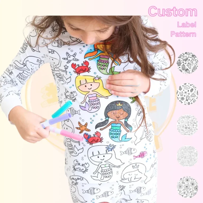 Kids-DIY-Milk-Silk-Pajamas-Coloring-Sleepwears-Kids-Custom-Painting-Toddlers-Cotton-Knit-Pajamas-Girls-Pajamas-Sets