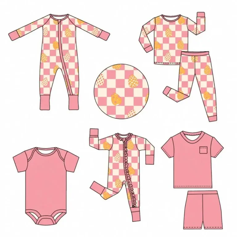 Kids-Easter-Bunny-Egg-Baby-Romper-Childrens-Bamboo-Antibacterial-High-Elasticity-YKK-Zipper-Pajamas-Baby