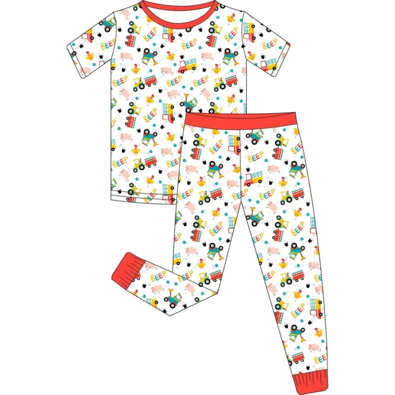 Kids-Matching-Family-Pajamas-Bamboo-Two-Piece-Set-Ready-to-Ship-Baby-Clothes-Kids-Clothing