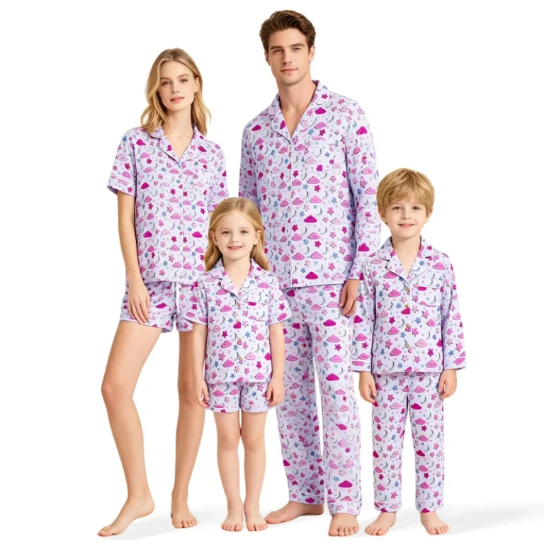 Kids-Pajama-with-Button-Bamboo-Certified-Summer-Family-Matching-Clothes-Pajamas-with-Newborn