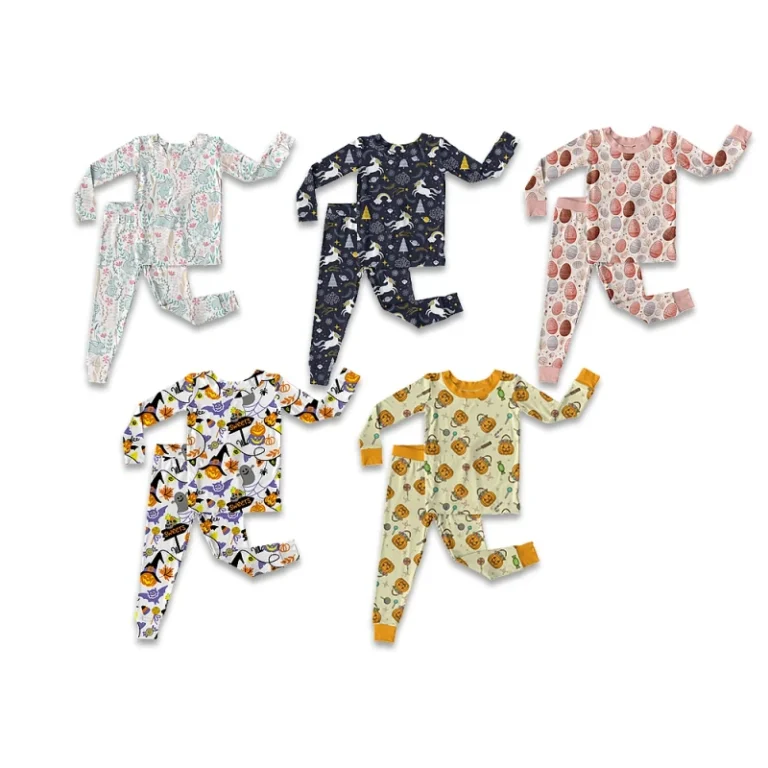 Kids-Western-Egg-Bamboo-Baby-Pajama-Set-Halloween-Bamboo-Clothing-Baby-Character-Bamboo-Pajamas-Set