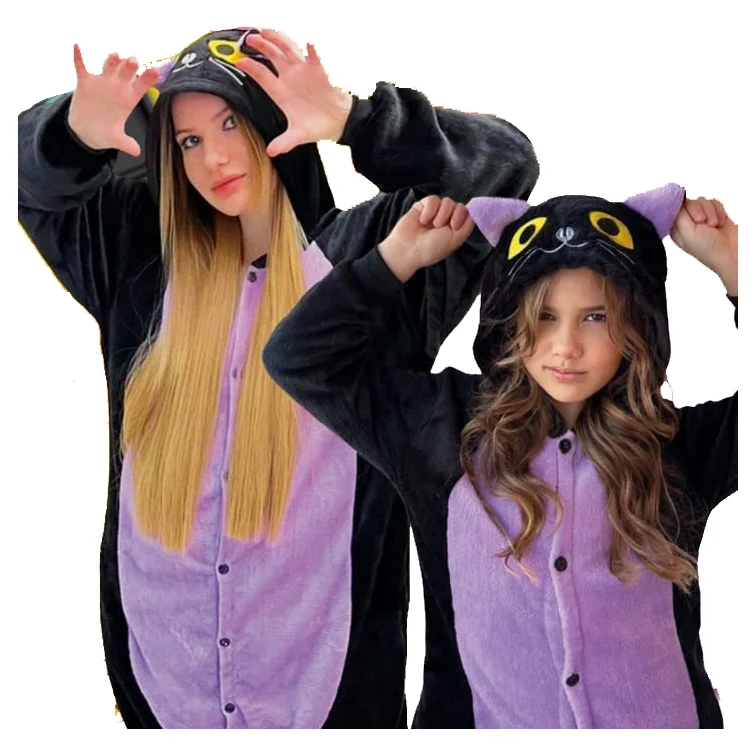 Kids and Women's Onesie Kigurumi Cartoon Characters Pajamas Lounge Wear including Unicorn Dinosaur Nightgowns