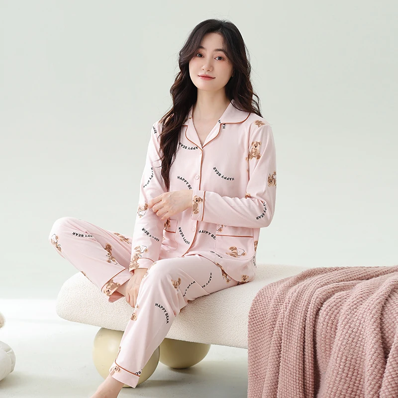 LONGD Women's Long Sleeve V Neck Nightgown CVC Blend Material Moisture Wicking Quick Dry Soft Breathable Elastic Waist
