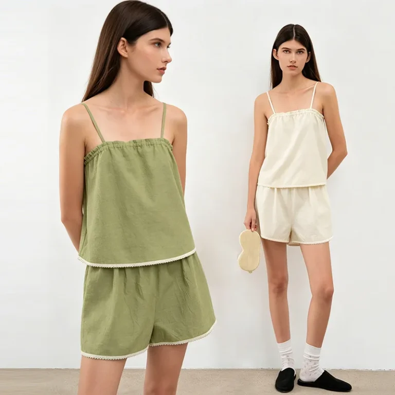 Lace-Trimmed-Camisole-Short-Set-Loose-Fit-Spaghetti-Strap-Loungewear-Soft-Casual-Summer-Sleepwear-for-Women