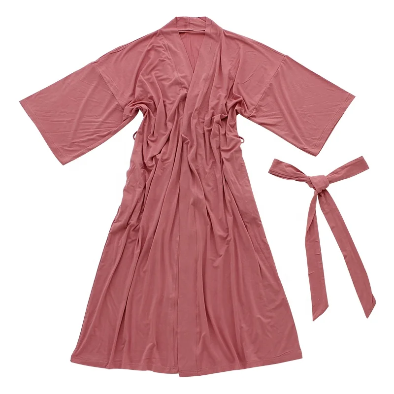 Ladies Pajamas Custom High Quality Robes Women Long Sleeve Bamboo Soft Women Robes
