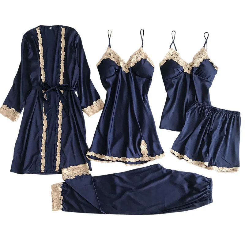 Ladies Robes Women Soft Pajamas Robes Sleepwear Nightgowns Nightdress Lace Comfortable Sexy Nightrobe