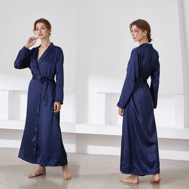 Ladys-Home-Pajama-Night-Dress-Super-Soft-Satin-Robe-Ankle-Length-Lounge-Robes-for-Summer-Autumn-Spring