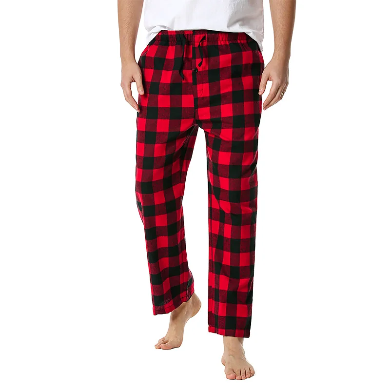 Leisure Sleepwear Men's Plaid Pajama Pants Loose Fit