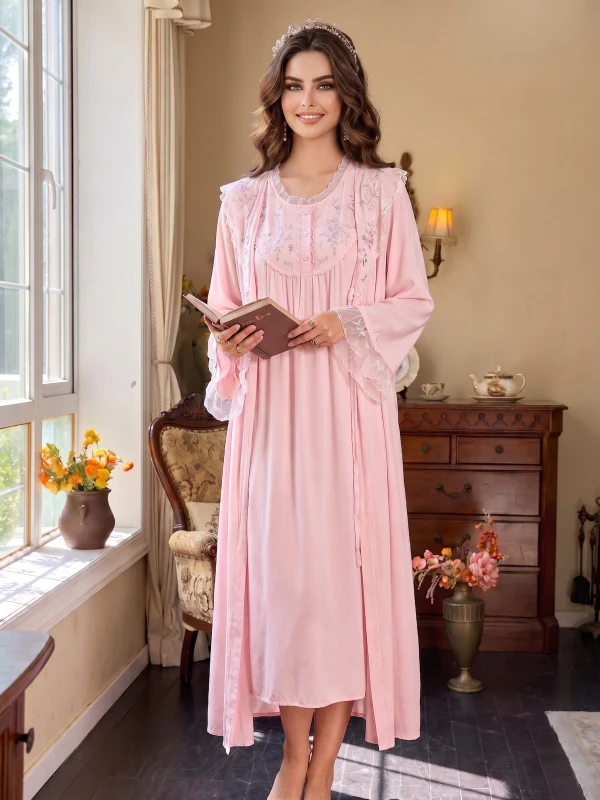 Lightweight Sleep Robe Loose Fit Indoor Casual Night Clothes