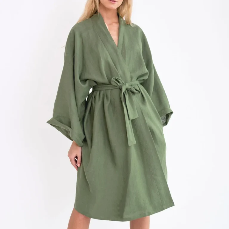 Linen-Cotton-Kimono-Womens-Spa-Sleepwear-Robes-with-Belt-Breathable-Woven-100-Linen-Cotton
