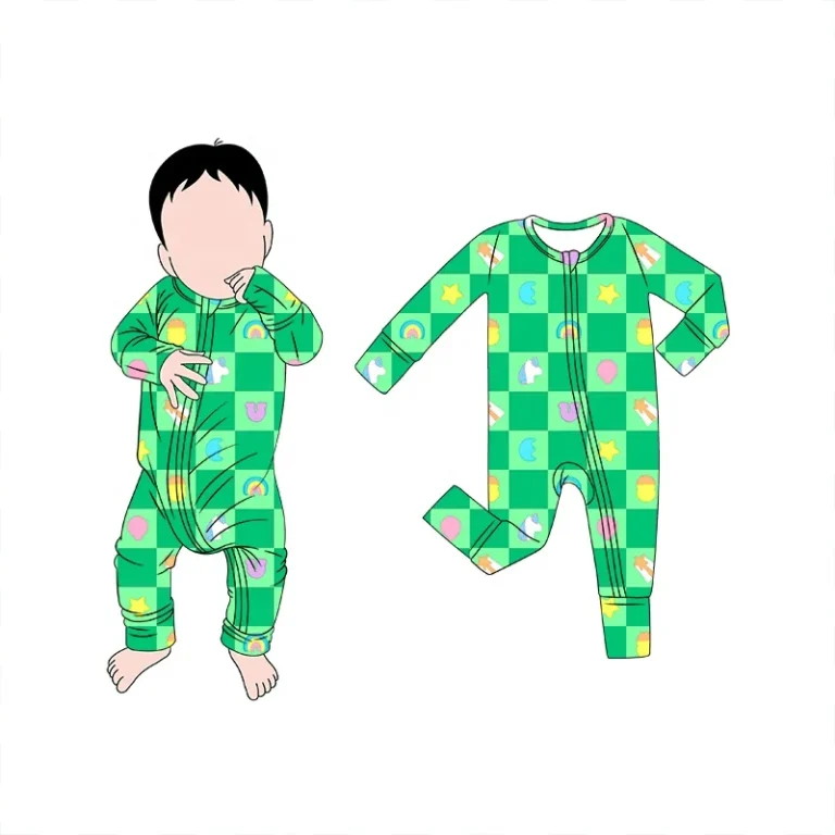 Long-Sleeve-Baby-Boutique-Pajamas-Comfy-Bamboo-Spandex-Newborn-Sleepwear-Custom-Design-Toddlers-Footie-Jumpsuit