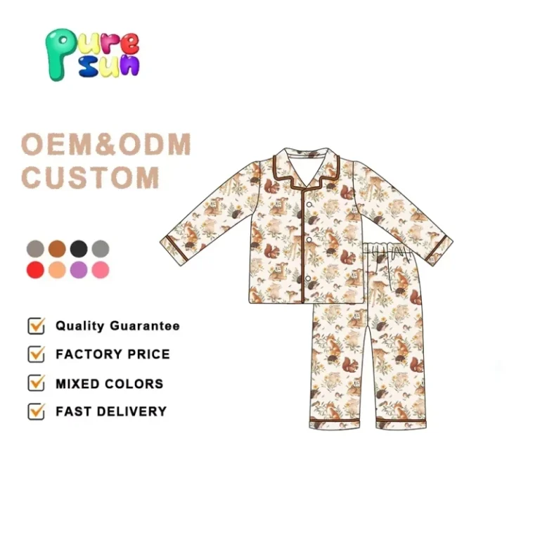 Long-Sleeve-Kids-Pajamas-Set-Customized-Cartoon-Printed-Toddler-Boys-Outfits-Kids-Pyjamas