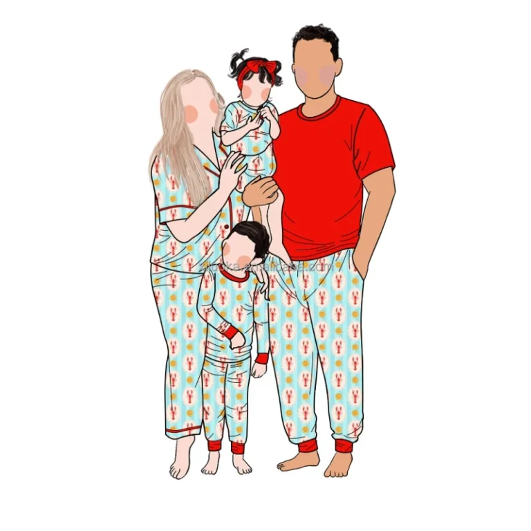 Long-Sleeve-Winter-Bamboo-Fiber-Pajamas-Set-For-Baby-Girls-Plus-Size-Christmas-Family-Cartoon-Design