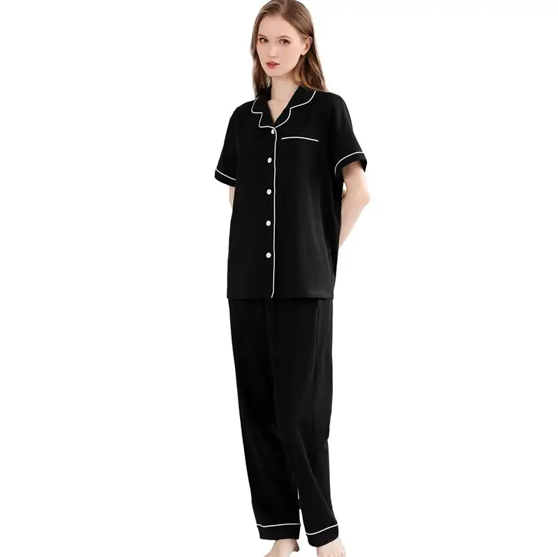 Loungewear Women Jersey Sets Cotton Sleepwear Pajamas for Women Set