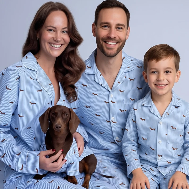 Luxurious Classic Style Thanksgiving Turkey and Pumpkin Dog Pajamas Cotton and Polyester Print Pattern for Spring Season