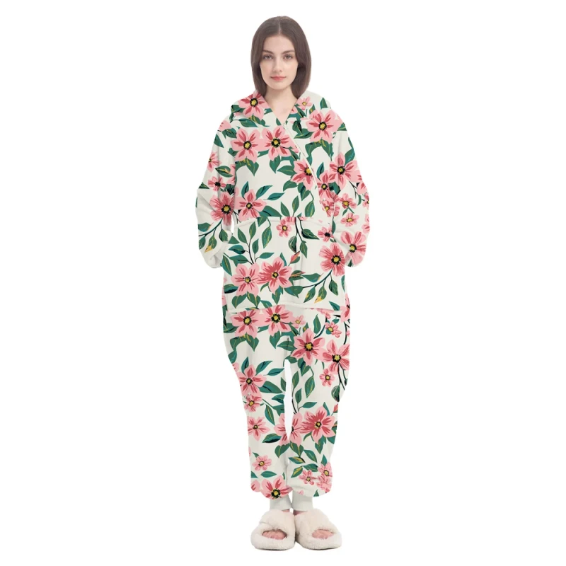 Luxury Design Plus Size Cozy Plush Adult Onesie Pajamas Women Long Wholesalers