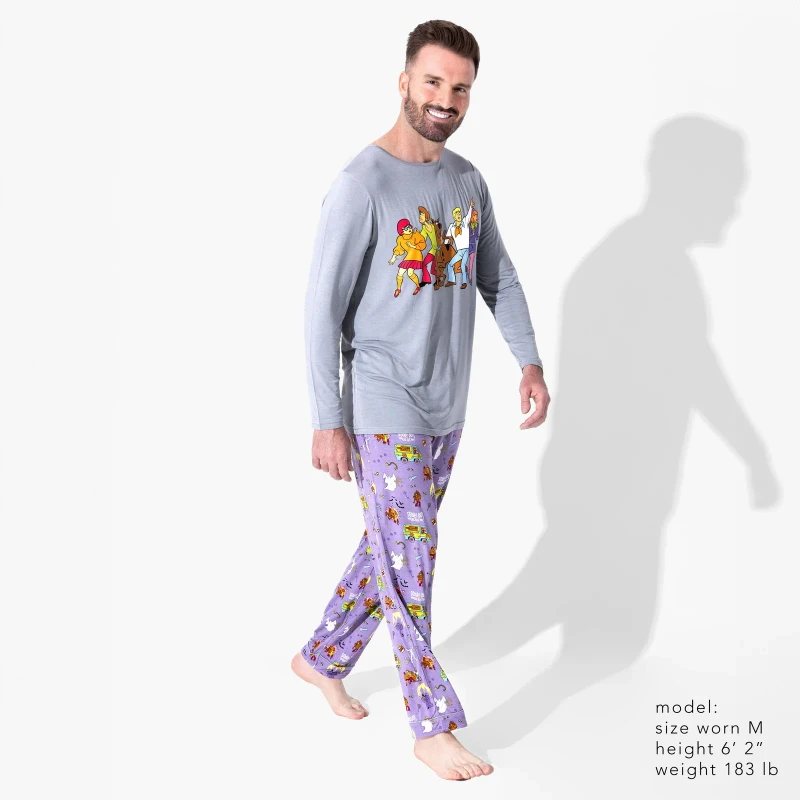 Man Sleepwear Long Sleeve Piping Pyjamas Soft Bamboo Cotton Men Pajamas Loungewear Sets Men's Clothes