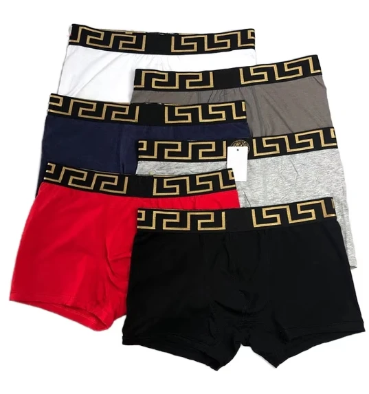Manufacturers ODM Mid-Rise Men's Boxer Briefs Spandex/Cotton Knitted Seamless Breathable Quick Dry Solid