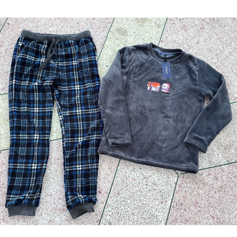 MenPajama Sets for Men Long Sleeve Sleepwear Suit Loungewear Homewear Pajamas