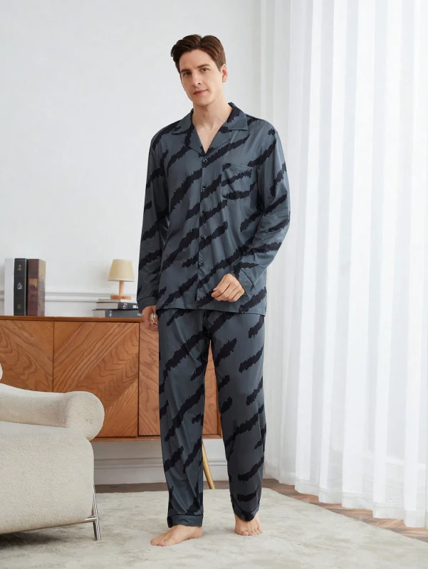Men's Lightweight Full Length Sleepwear Quick Dry Pajama Pants for Men
