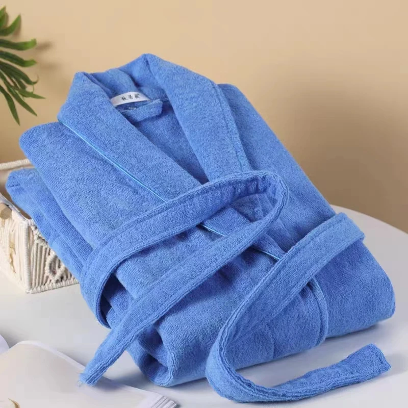 Men's Long Velvet Kimono 100% Cotton Sleep Lounge Robe Set XXL Size Soft Breathable Sleepwear