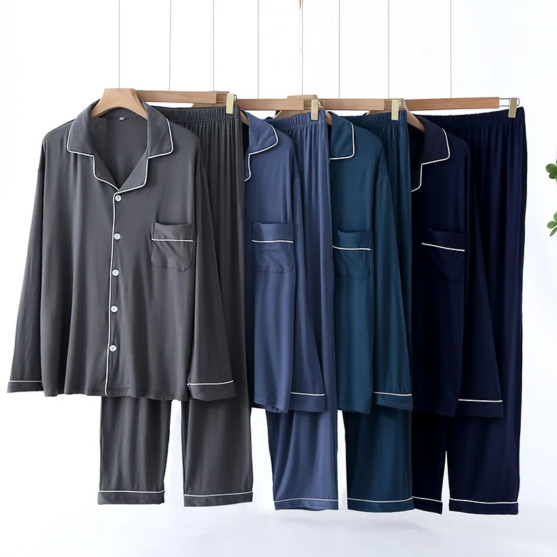 Men's Pajamas, Modal Fabric, Long Sleeve and Short Sleeve Sets