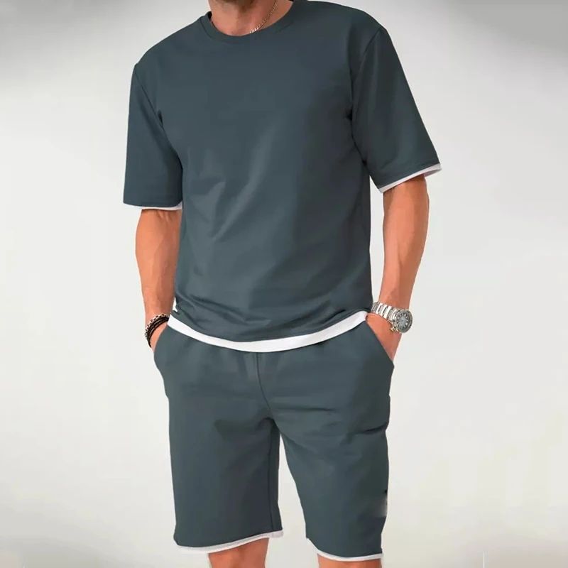 Mens Patterned Pajamas Sets Lightweight Material Suitable for a Comfortable Home Wear Pajamas Sets