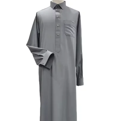 Men's Saudi Muslim Robe Made of High Quality Polyester Viscose TR Fabric Ready for Shipping Robes