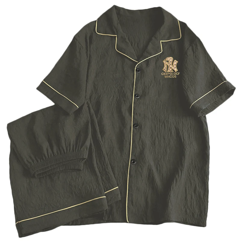 Men's Summer New Arrival Short sleeve Cardigan Set Casual Loose fit Loungewear