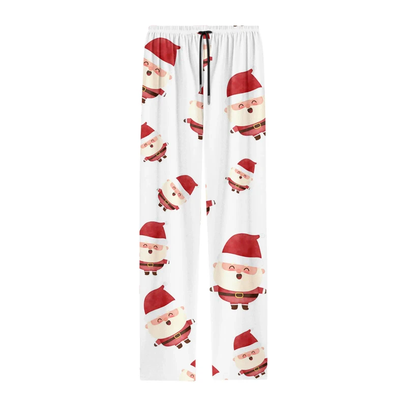 Men's and Women's Long Pants Christmas 3D Print Home Clothes Pajama for Winter European and American Sportswear for Women