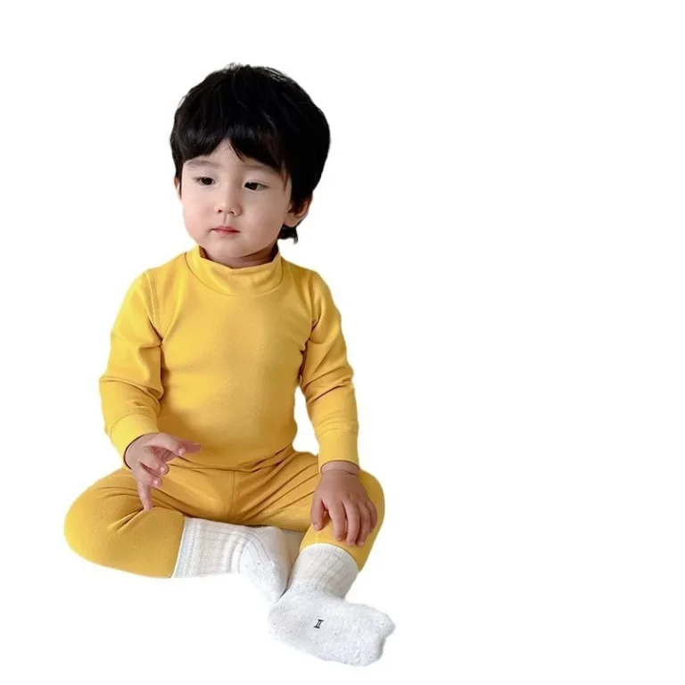 Merino-Wool-Autumn-Jersey-Pyjamas-for-Kids-Organic-Toddler-Pajamas-Children-Two-Piece-Set-Long-Sleeved-Tshirt-and-Legging