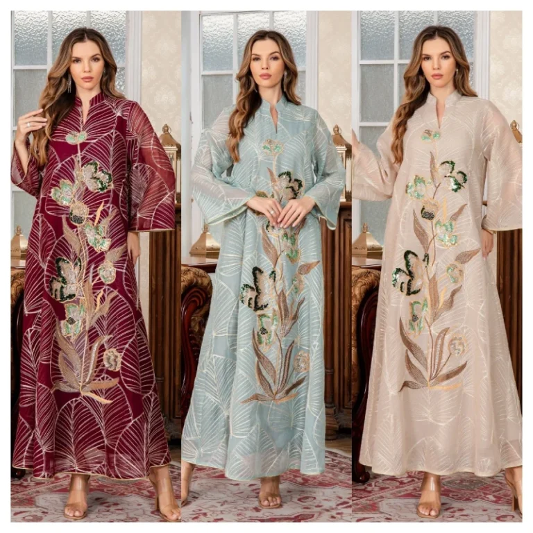 Middle-Eastern-Muslim-Womens-Robes-Elegant-Embroidered-Lace-Dubai-Dresses-Arabian-Clothing-Abaya