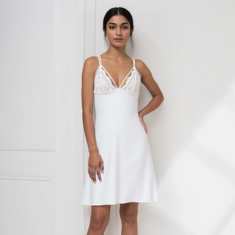 Mini Slip Dress Nightdress Pajamas Women Lingerie Lace Sleepwear Night Gown Lingerie