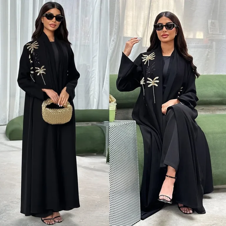 Modest-Vintage-Summer-Collarless-Anti-Static-Floor-Length-Muslim-Womens-Arabic-Dubai-Black-Robe-for-Outerwear